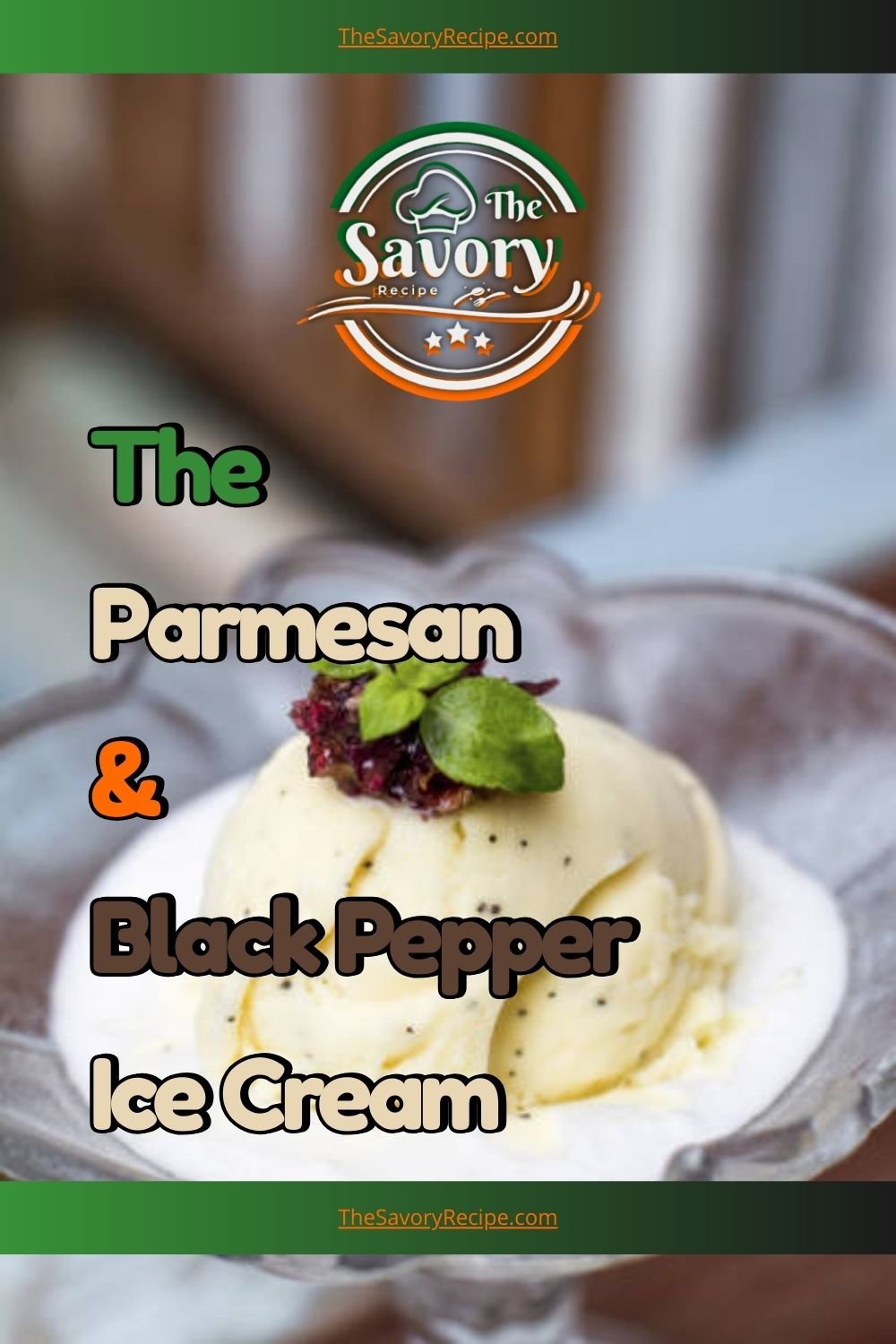 Parmesan Black Pepper Ice Cream scoop