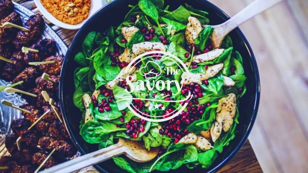 Spinach salad with feta and tomatoes