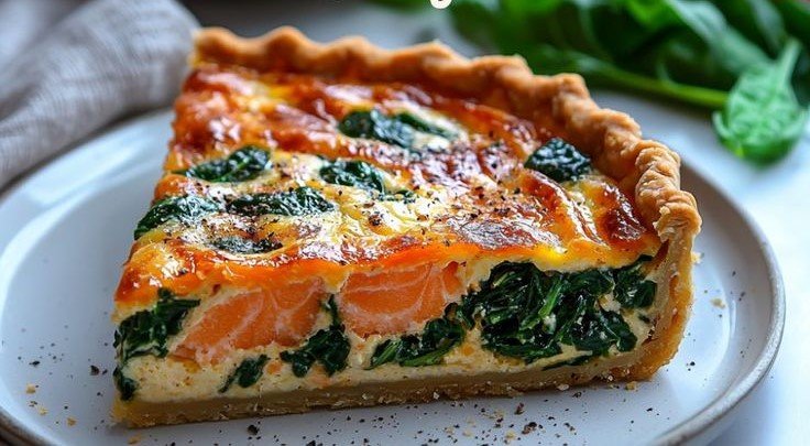 Savory, Golden Crispy  Tender ,and Salmon And Spinach 