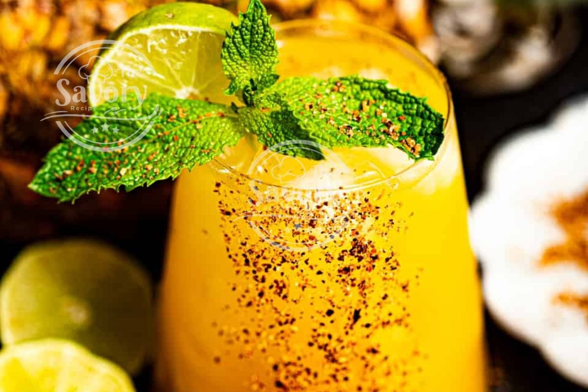 The Tropical Sunrise Smoothie (Mocktail Version With Mint)
