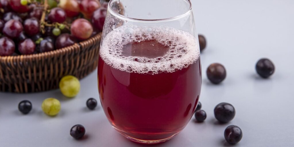 Red: grape juice and a small amount of balsamic vinegar