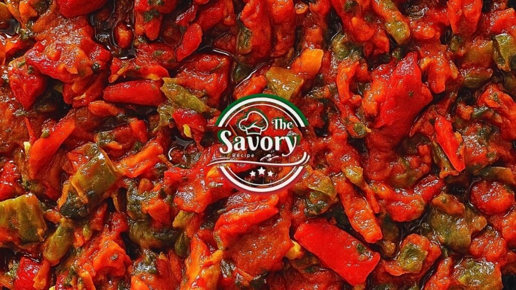 Savor the bold, sun-drenched flavors of Taktouka, a traditional Moroccan pepper and tomato salad that’s as colorful as it is delicious. Made by simmering roasted green peppers with grated tomatoes, garlic, olive oil, and warm spices like paprika and cumin, this flavorful cooked salad is a staple in Moroccan cuisine. Served warm or at room temperature, it pairs beautifully with fresh bread and works perfectly as a mezze, side dish, or light vegan main. Bursting with smoky notes and natural sweetness, Taktouka offers a simple yet satisfying taste of North African home cooking healthy, aromatic, and deeply comforting.