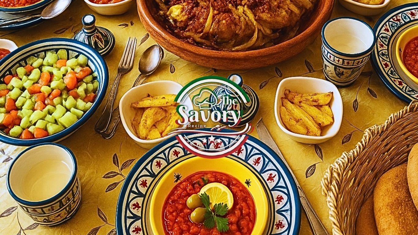 Savor the bold, sun-drenched flavors of Taktouka, a traditional Moroccan pepper and tomato salad that’s as colorful as it is delicious. Made by simmering roasted green peppers with grated tomatoes, garlic, olive oil, and warm spices like paprika and cumin, this flavorful cooked salad is a staple in Moroccan cuisine. Served warm or at room temperature, it pairs beautifully with fresh bread and works perfectly as a mezze, side dish, or light vegan main. Bursting with smoky notes and natural sweetness, Taktouka offers a simple yet satisfying taste of North African home cooking healthy, aromatic, and deeply comforting.