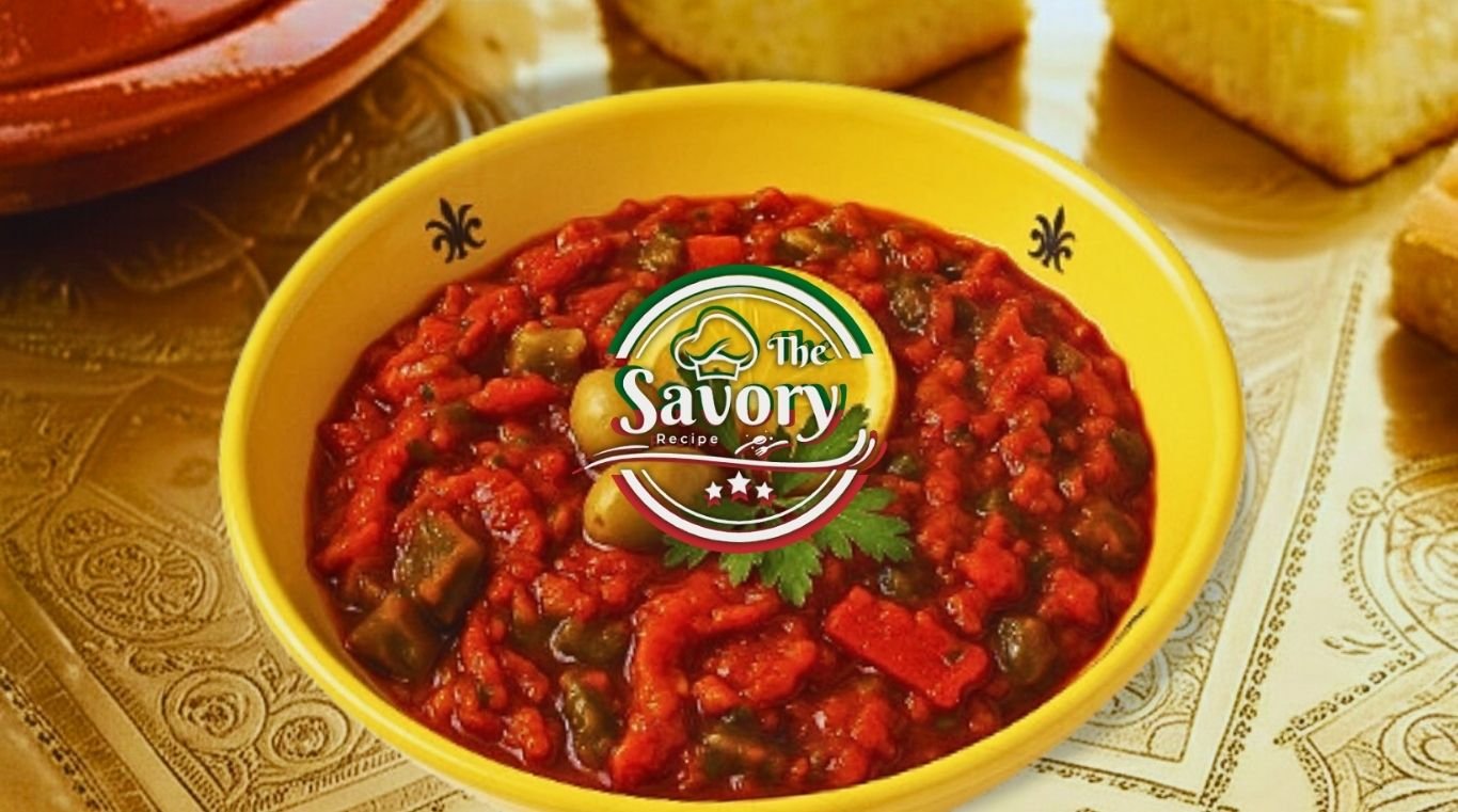 Savor the bold, sun-drenched flavors of Taktouka, a traditional Moroccan pepper and tomato salad that’s as colorful as it is delicious. Made by simmering roasted green peppers with grated tomatoes, garlic, olive oil, and warm spices like paprika and cumin, this flavorful cooked salad is a staple in Moroccan cuisine. Served warm or at room temperature, it pairs beautifully with fresh bread and works perfectly as a mezze, side dish, or light vegan main. Bursting with smoky notes and natural sweetness, Taktouka offers a simple yet satisfying taste of North African home cooking healthy, aromatic, and deeply comforting.